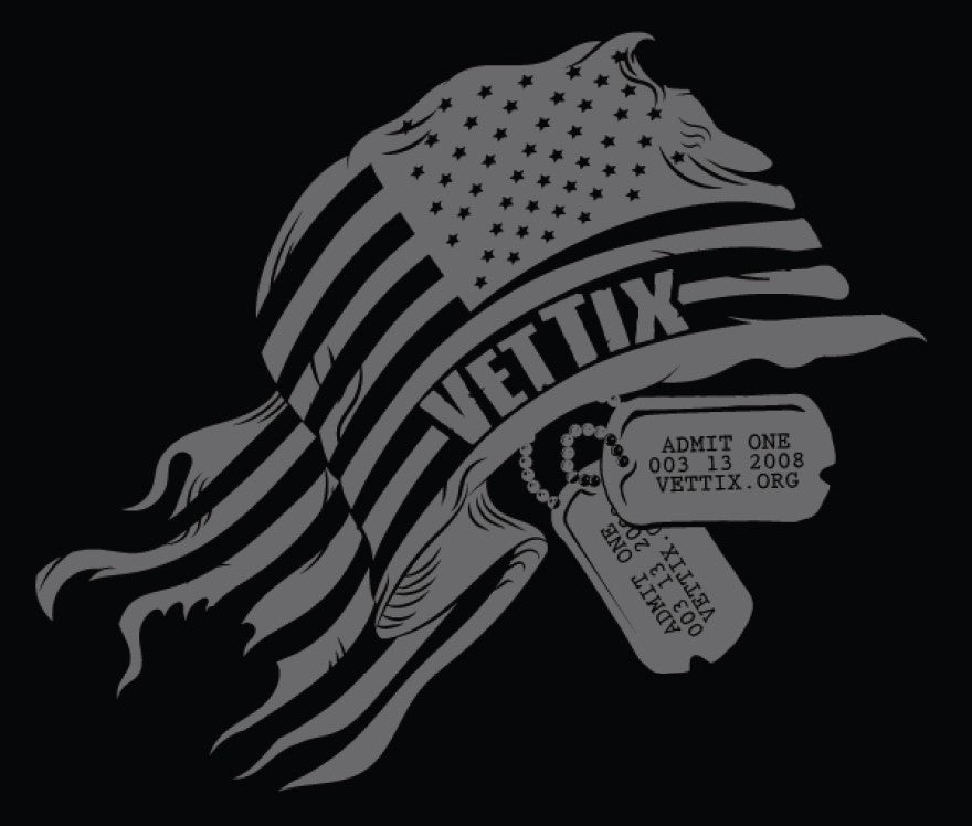 OLD GLORY - Vet Tix Short Sleeve T-Shirt - BLACK