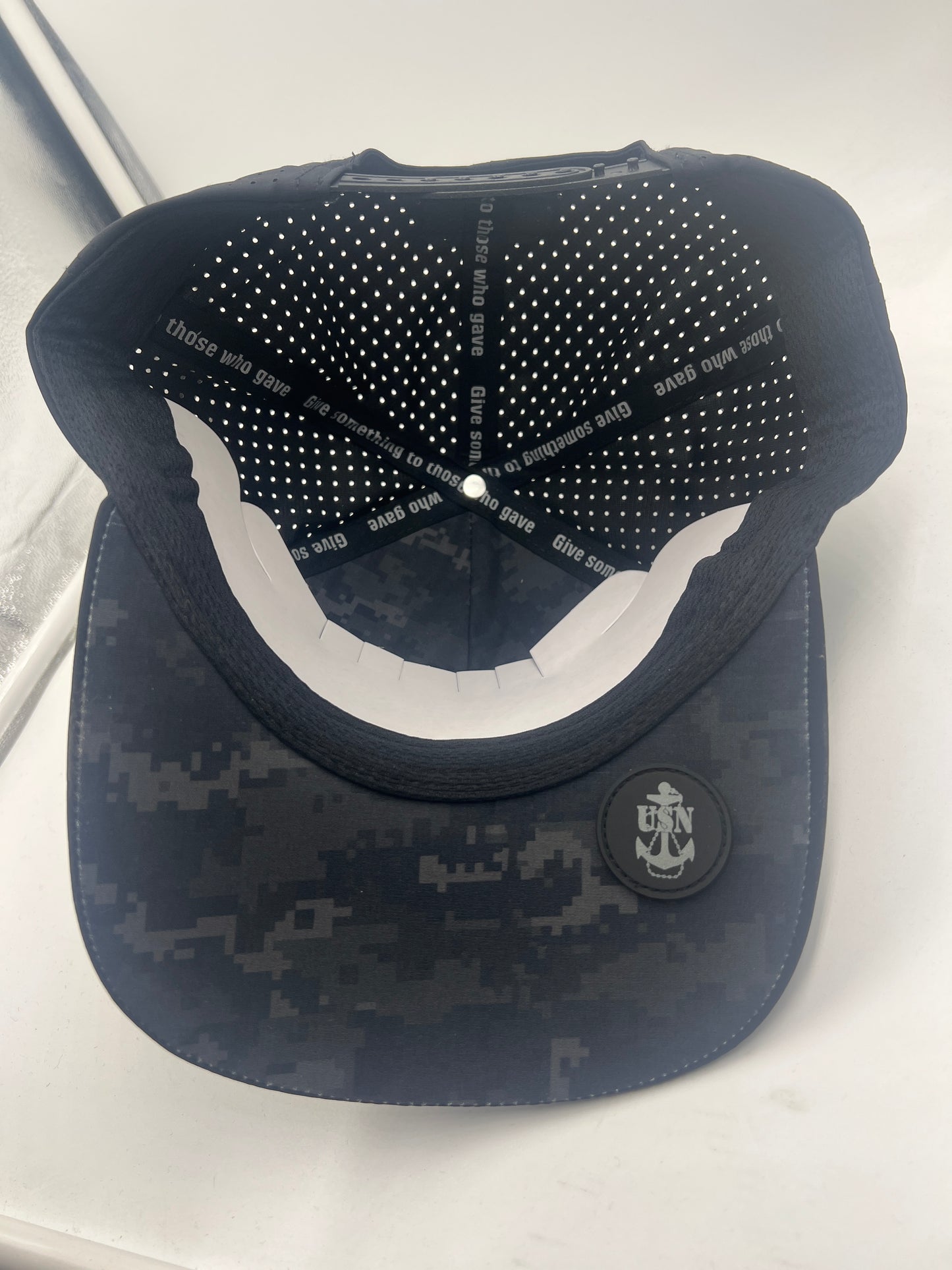 Vet Tix HYDRO CAP - Curved Bill - Rubber Coin Patch - US NAVY - Black