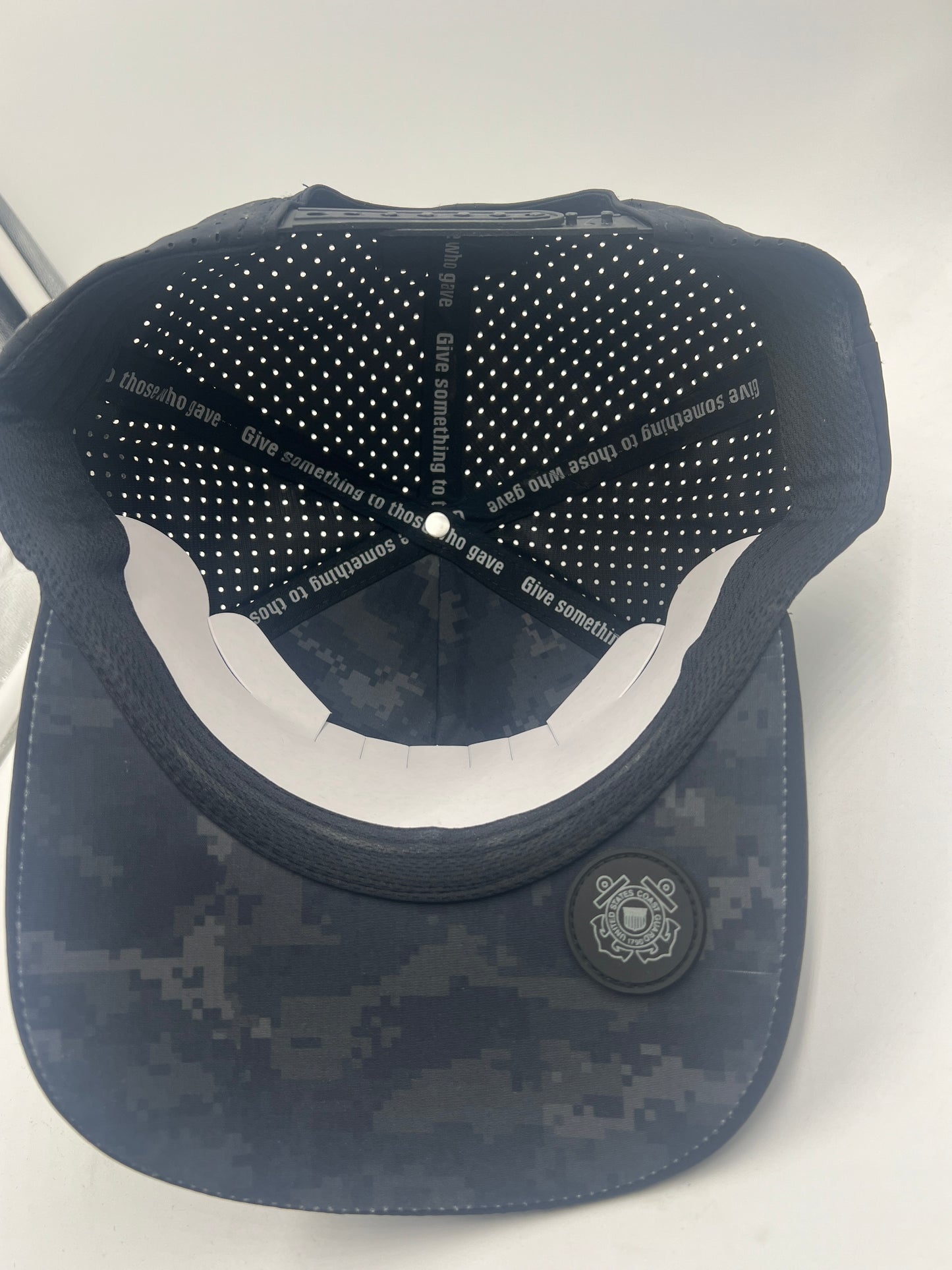 Vet Tix HYDRO CAP - Curved Bill - Rubber Coin Patch - USCG - Black