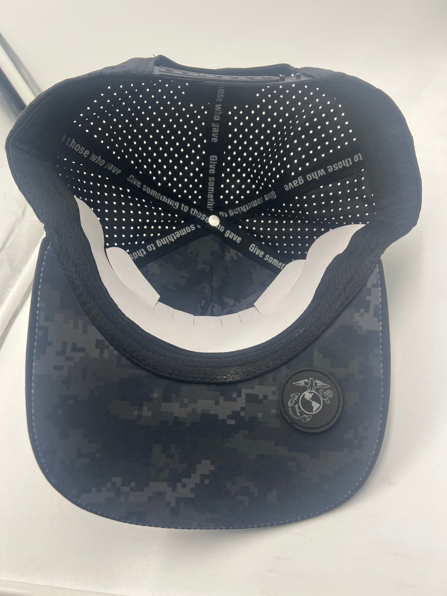Vet Tix HYDRO CAP - Curved Bill - Rubber Coin Patch - USMC - Black