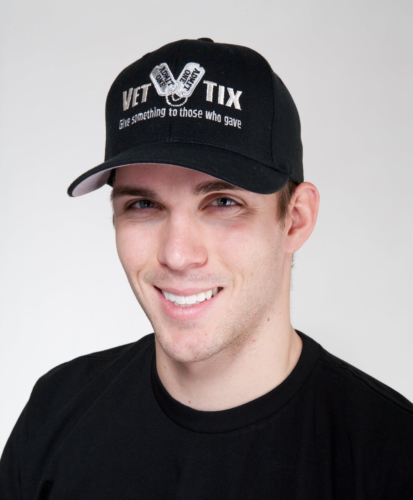 Vet Tix Cap - Black - Blank Back - No Branch