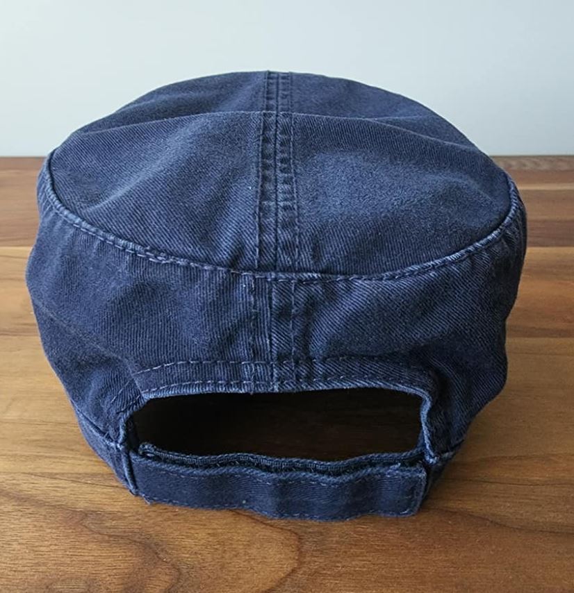 Vet Tix Military Cap - NAVY BLUE with FLAG Patch