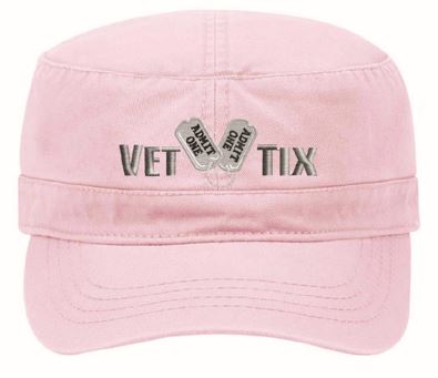 Vet Tix Military Cap - PINK with Embroidered Logo