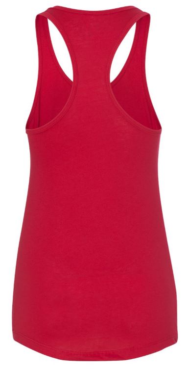 Women's RED Racerback Tank - Vet Tix 3 Color Logo