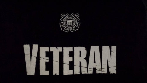 Coast Guard Veteran (on back) Vet Tix Black Long Sleeve Shirt
