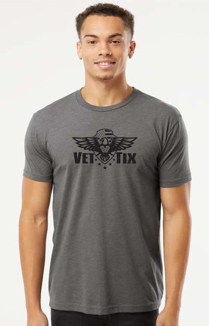 EAGLE - Vet Tix Short Sleeve T-Shirt - HEATHERED HEAVY METAL