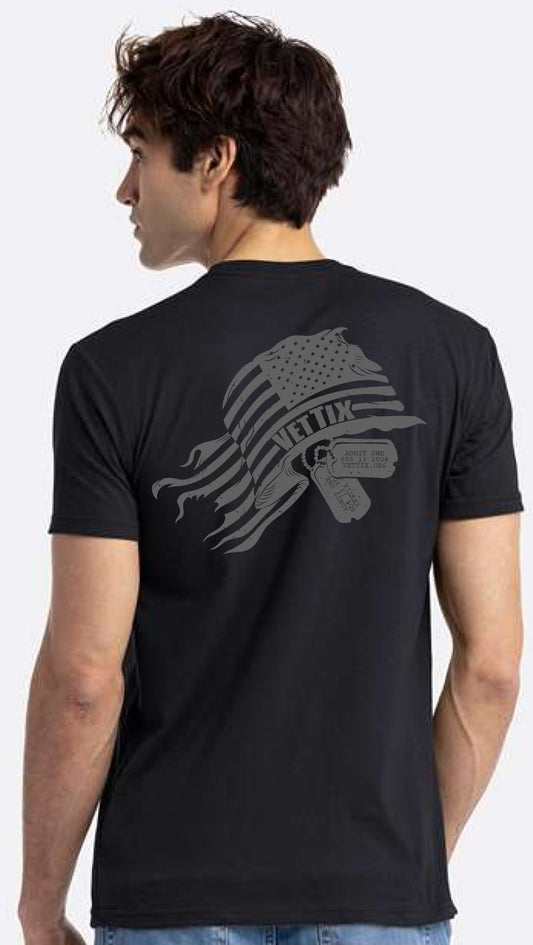 OLD GLORY - Vet Tix Short Sleeve T-Shirt - BLACK
