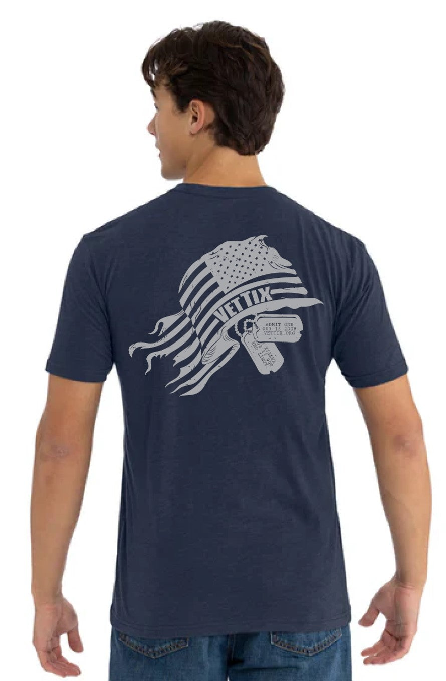 OLD GLORY - Vet Tix Short Sleeve T-Shirt - MIDNIGHT NAVY
