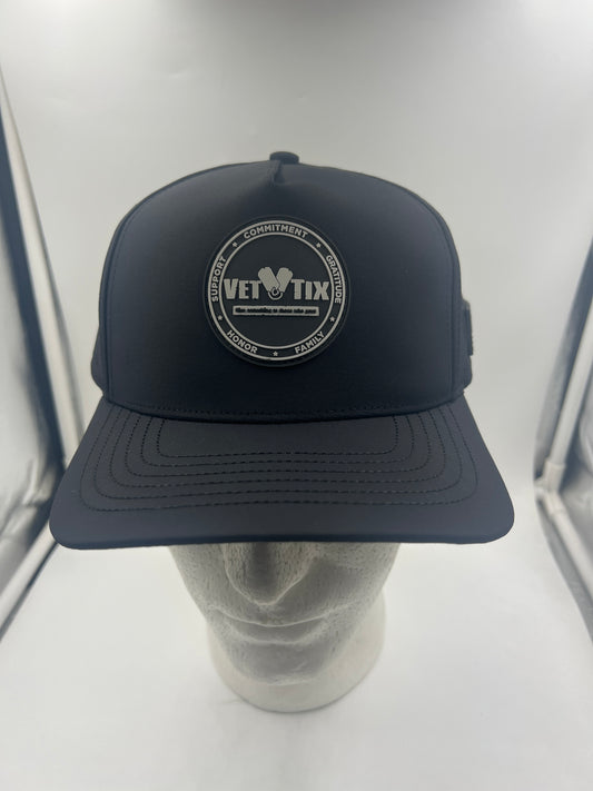 Vet Tix HYDRO CAP - Curved Bill - Rubber Coin Patch - US NAVY - Black