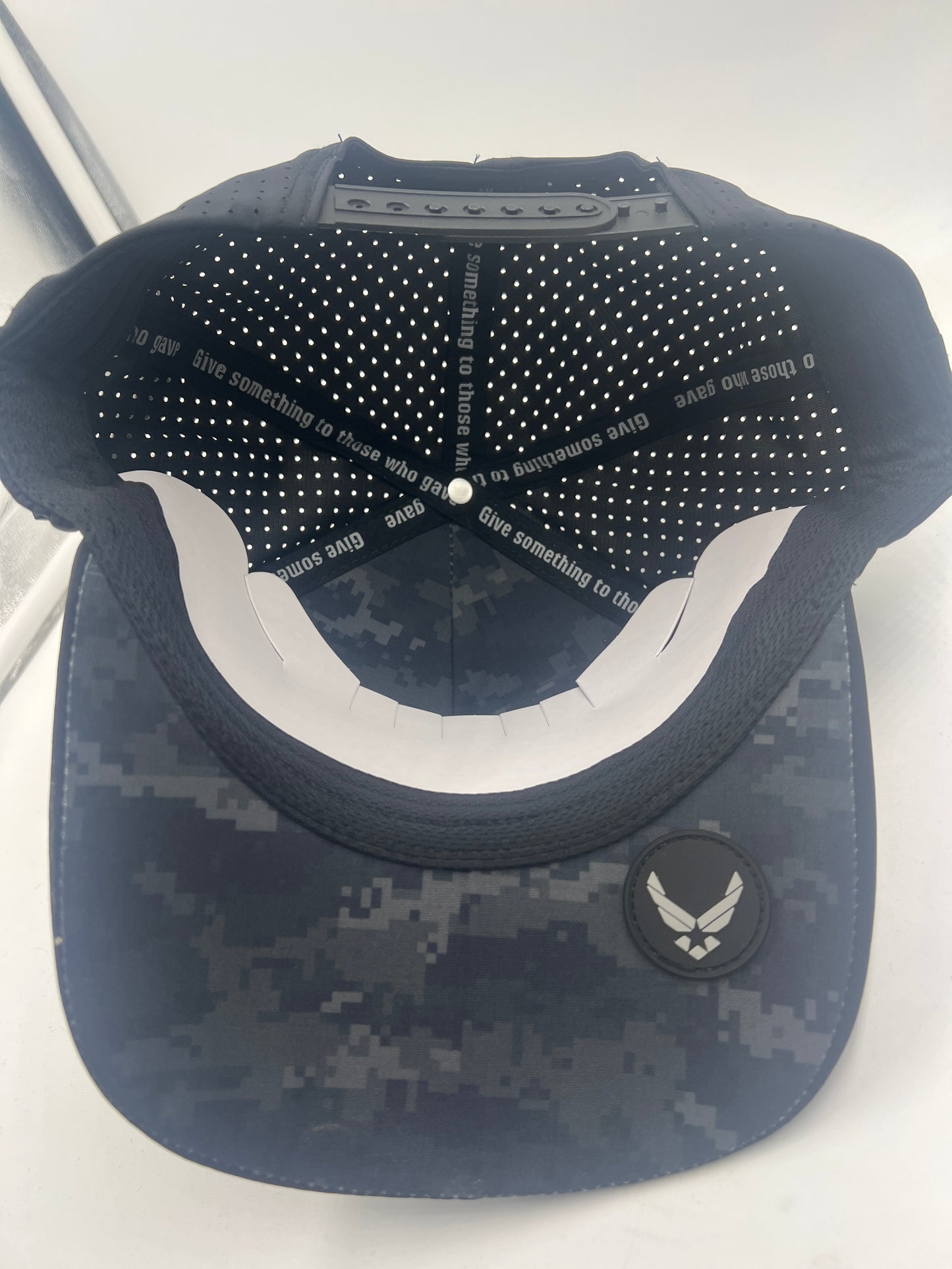 Vet Tix HYDRO CAP - Curved Bill - Rubber Coin Patch - USAF - Black