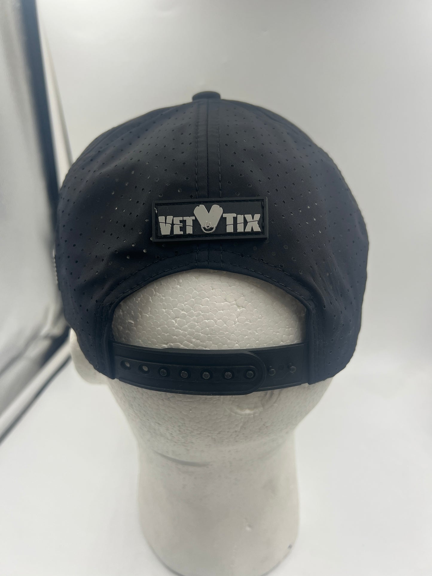Vet Tix HYDRO CAP - Flat Bill - Rubber Coin Patch - No Branch - Black