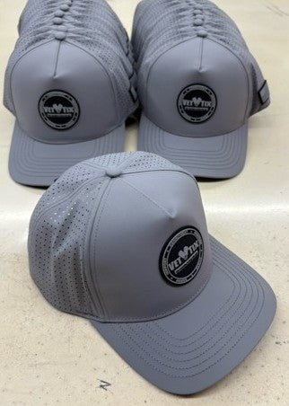 Vet Tix HYDRO CAP - Curved Bill - Rubber Coin Patch - No Branch - Gray