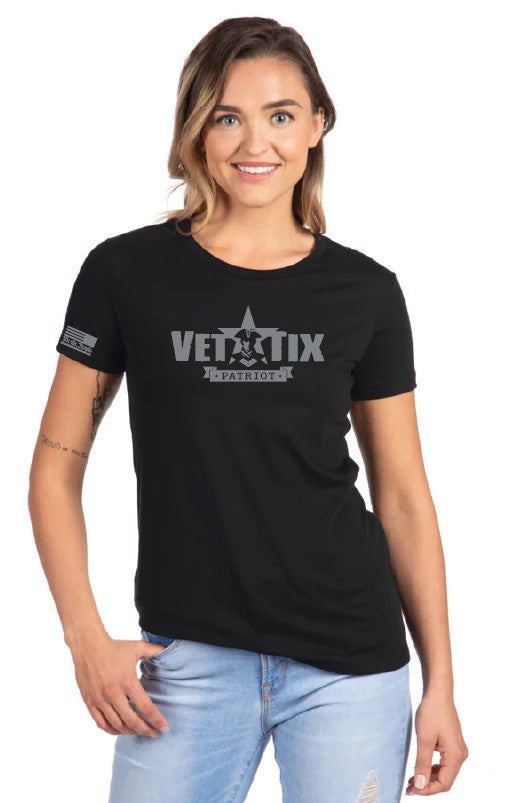 PATRIOT - Women's - Vet Tix Short Sleeve T-Shirt - BLACK