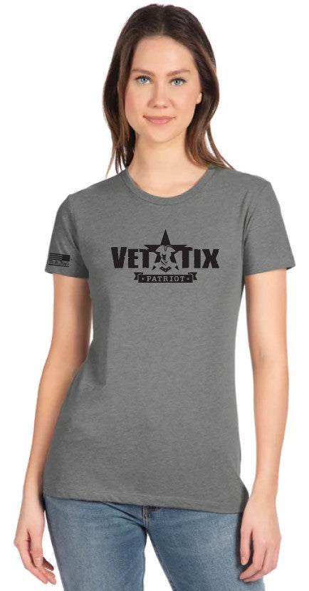 PATRIOT - Women's - Vet Tix Short Sleeve T-Shirt - DARK HEATHER GREY