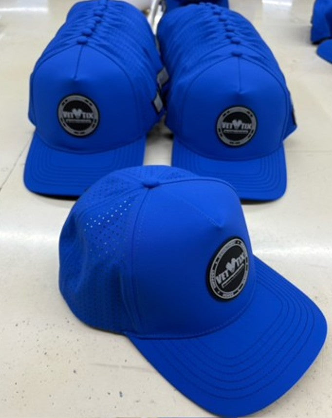 Vet Tix HYDRO CAP - Curved Bill - Rubber Coin Patch - No Branch - Royal Blue