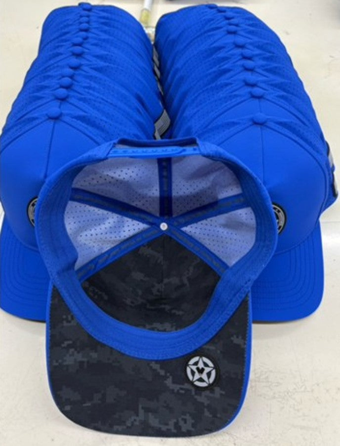 Vet Tix HYDRO CAP - Curved Bill - Rubber Coin Patch - No Branch - Royal Blue