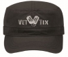 Vet Tix BLACK Military Cap - Embroidered Logo