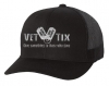 (No Branch) Vet Tix Classic Trucker Cap - Black - Embroidered- SNAPBACK