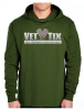 Vet Tix - Military Green - Long Sleeve Hooded T-shirt (No Branch) Standard Logo